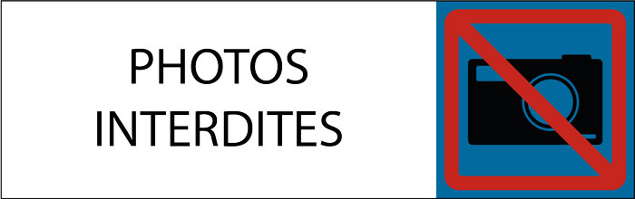 Plaque de porte classique Photos interdites
