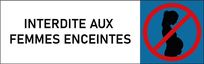 Plaque de porte classique Interdite aux femmes enceintes