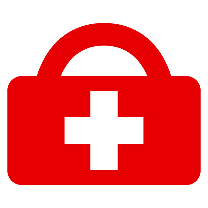 Plaque de porte carrée Trousse de secours