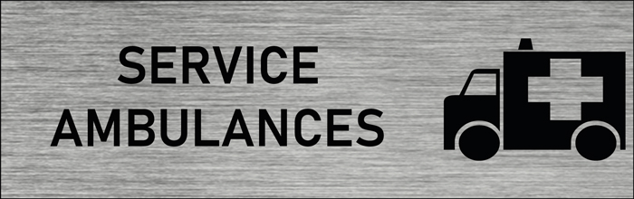 Plaque de porte Service ambulances