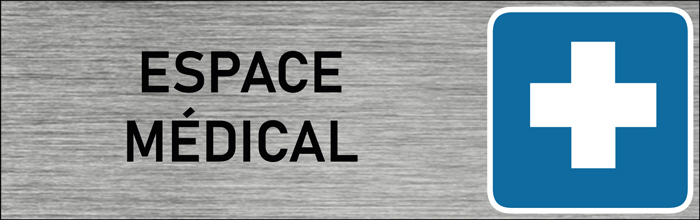 Plaque de porte Espace médical
