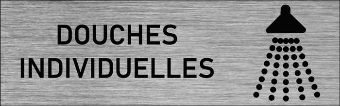 Plaque de porte Douches individuelles