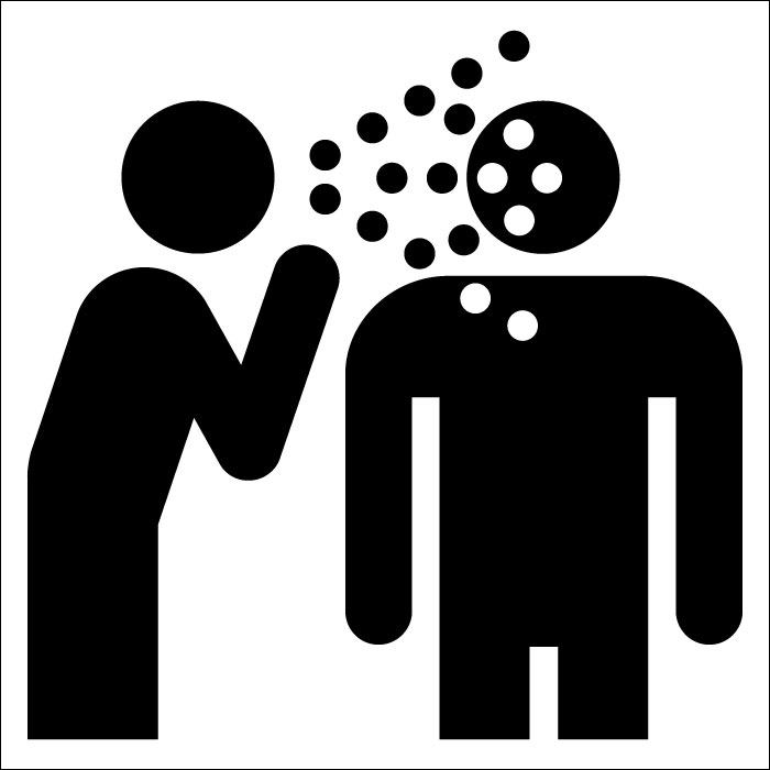 Plaque de porte carrée Salle des maladies infectieuses