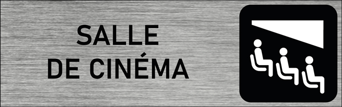Plaque de porte Salle de cinéma