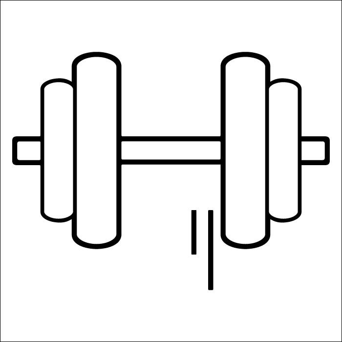 Plaque de porte carrée Salle de musculation