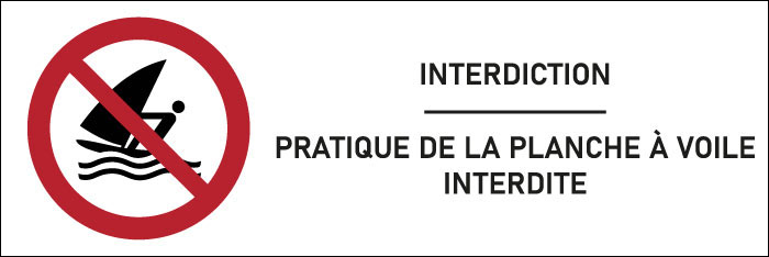 Signalétique  Pratique de la voile interdite