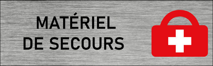 Plaque de porte Matériel de secours