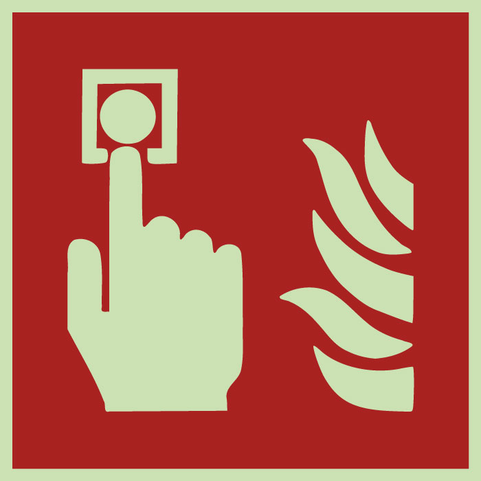  Panneau de sécurité incendie Point d'alarme incendie photoluminescent