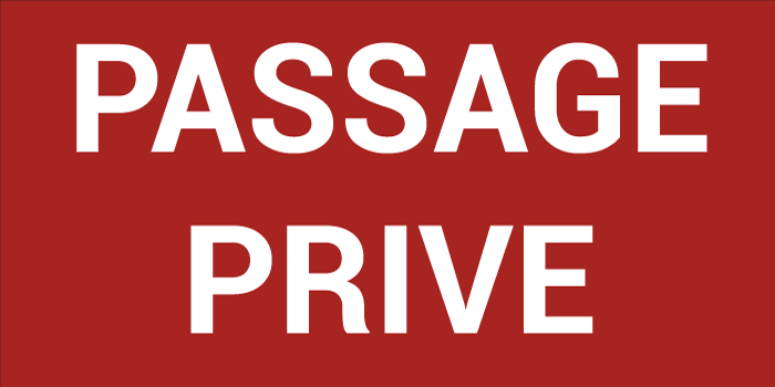 Pictogramme PASSAGE PRIVÉ

