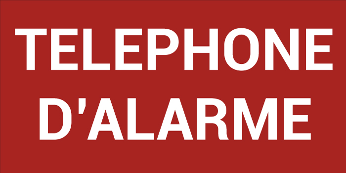 Pictogramme TÉLÉPHONE D’ALARME
