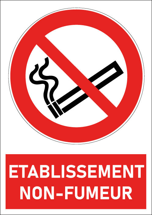 Pictogramme Établissement non-fumeur
