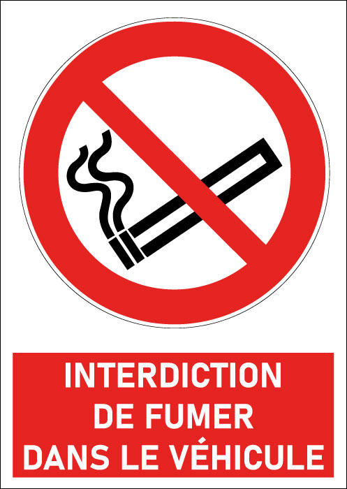 Pictogramme Interdiction de fumer dans le véhicule