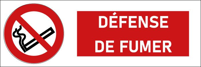 Pictogramme Défense de fumer