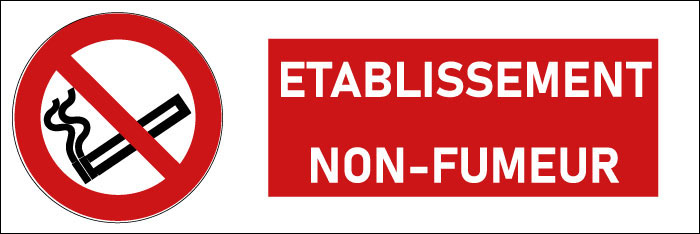 Pictogramme Établissement non-fumeur
