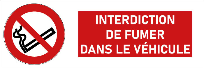 Pictogramme Interdiction de fumer dans le véhicule
