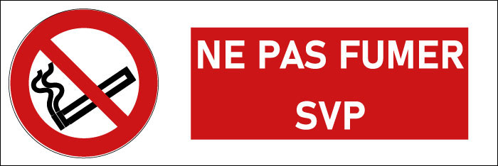 Pictogramme Ne pas fumer SVP