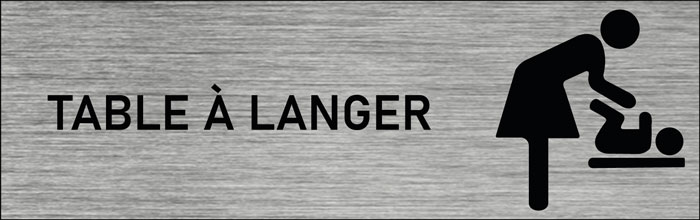 Plaque de porte Table à langer