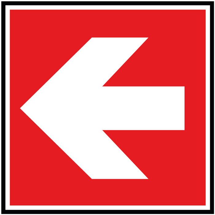 Pictogramme Sortie de sécurité vers la gauche