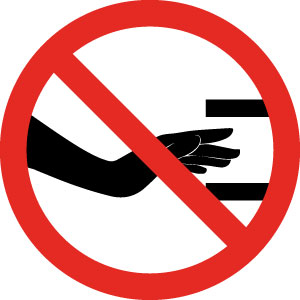 Pictogramme Ne pas mettre la main