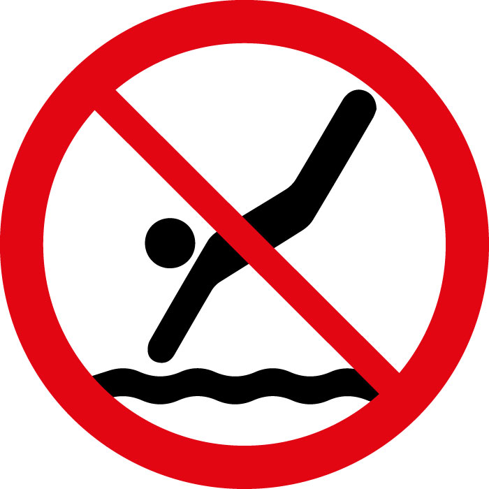 Pictogramme Panneau plongeons interdits