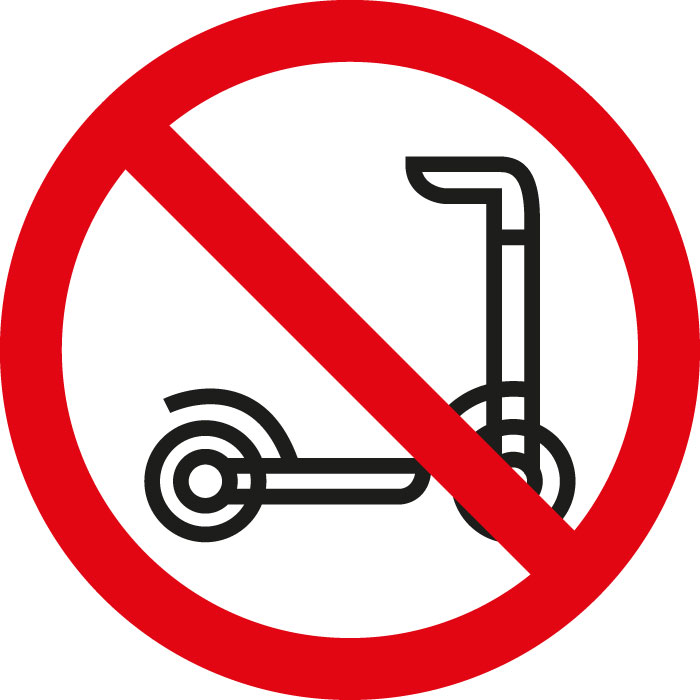 Pictogramme Trottinettes interdites