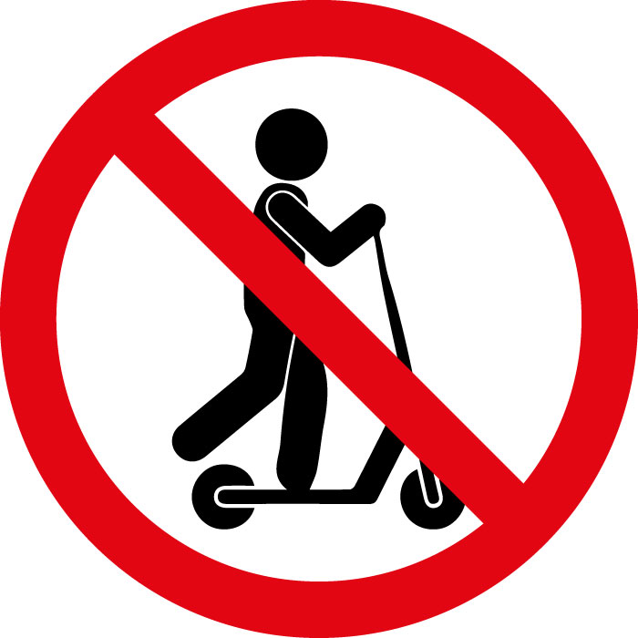 Pictogramme Interdit aux trottinettes