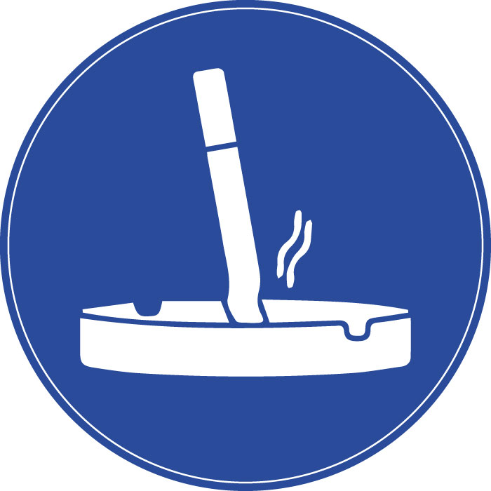 Panneau Eteignez votre cigarette ici
