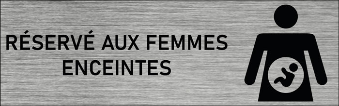 Plaque de porte Réservé aux femmes enceintes