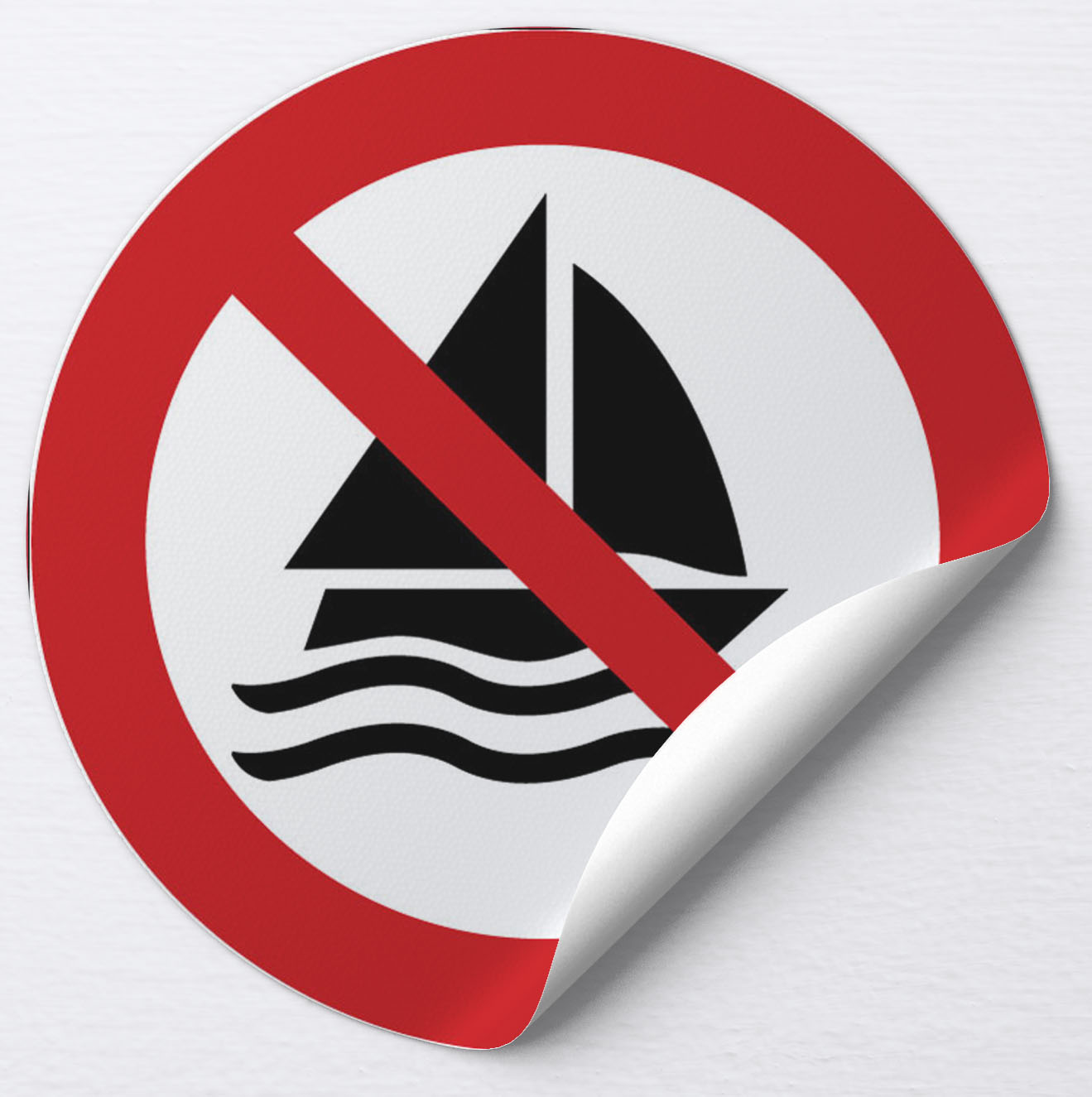 Autocollant Pas de voile
