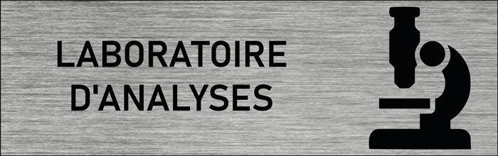 Plaque de porte Laboratoire d'analyses