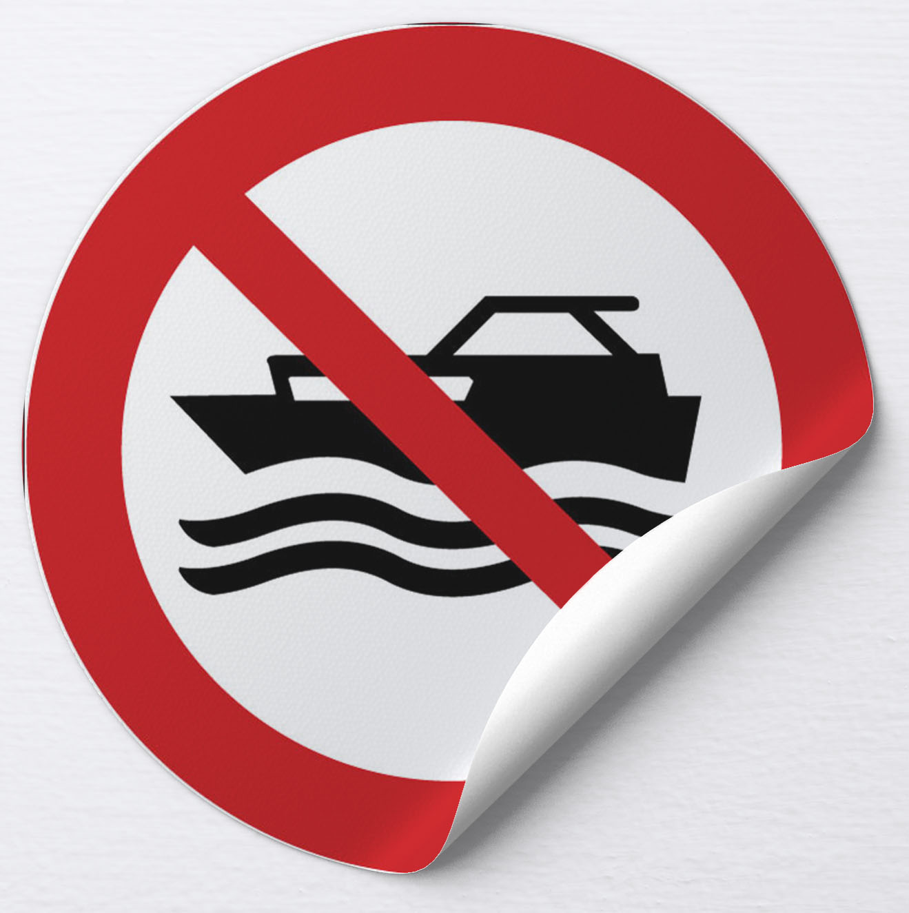 Autocollant Pas de bateau à moteur
