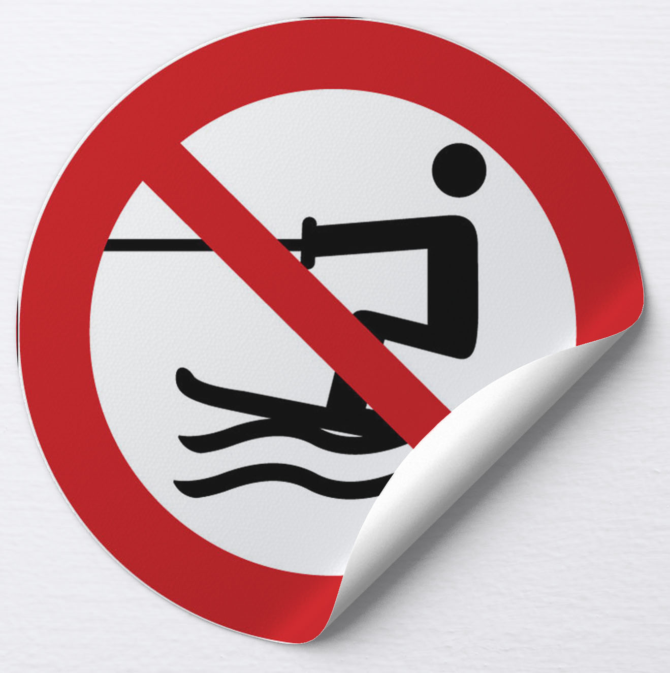 Autocollant Pas de ski nautique
