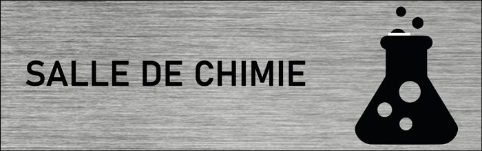 Plaque de porte Salle de chimie