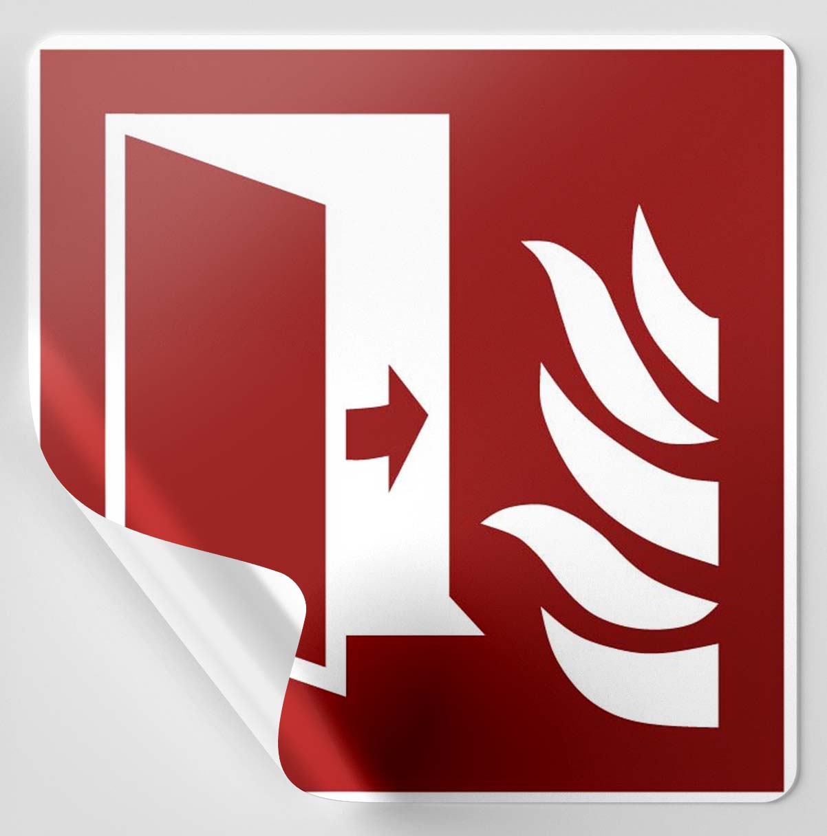 Autocollant porte coupe feu
