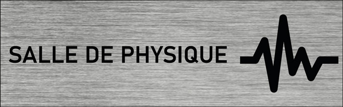 Plaque de porte Salle de physique