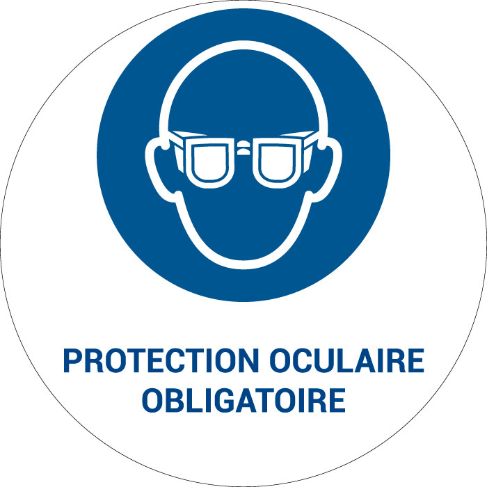Panneau pictogramme Protection oculaire obligatoire