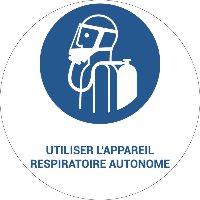 Panneau pictogramme Utiliser l'appareil respiratoire autonome
