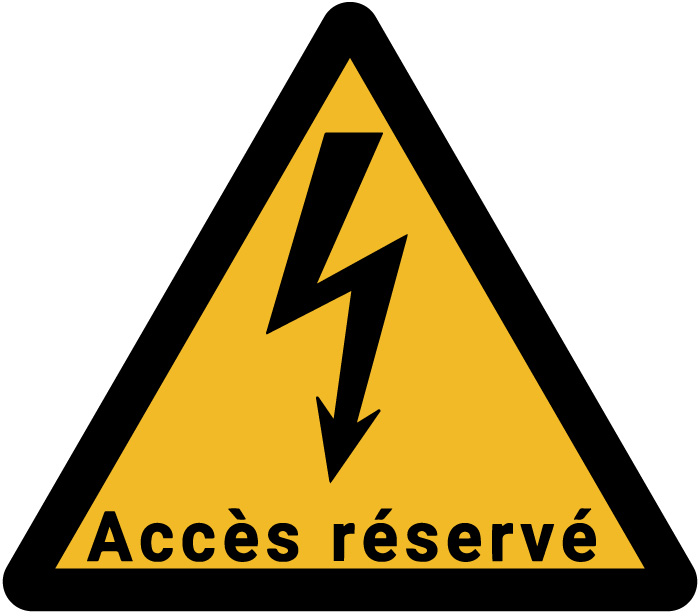 Pictogramme électrique accès réservé