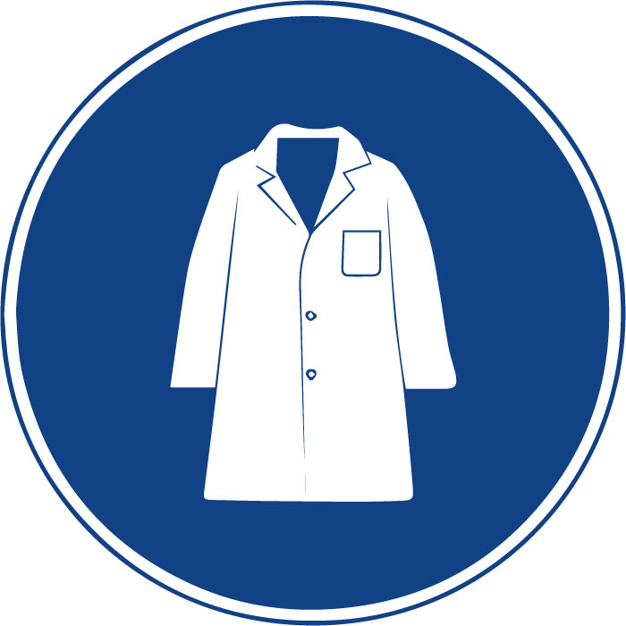 pictogramme port de blouse jetable