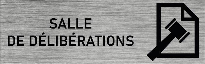 Plaque de porte Salle de délibérations