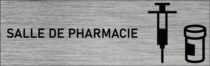 Plaque de porte Salle de pharmacie