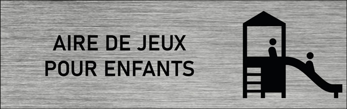 Plaque de porte Aire de jeux pour enfants