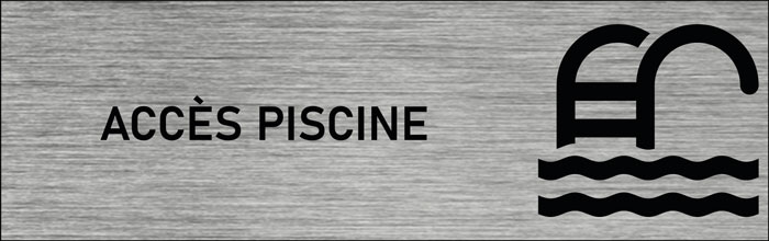 Plaque de porte Accès piscine 2