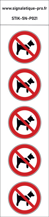 Panneau Interdit aux chiens 5N