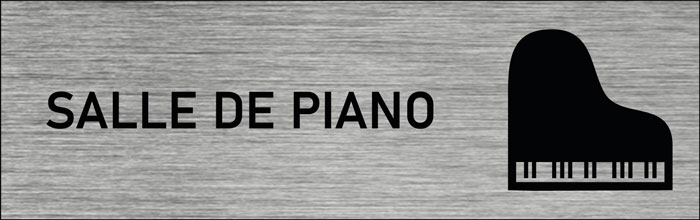 Plaque de porte Salle de piano