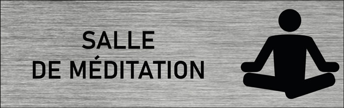 Plaque de porte Salle de méditation