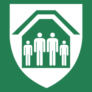 Pictogramme Abri de protection ISO 7010 E021