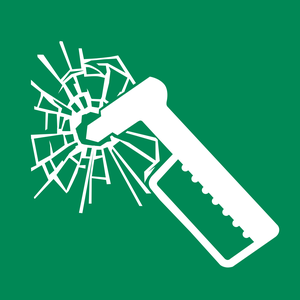 Pictogramme Marteau d'urgence ISO 7010 E025