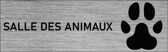 Plaque de porte Salle des animaux