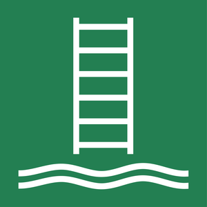 Pictogramme échelle d'embarquement ISO 7010 E053